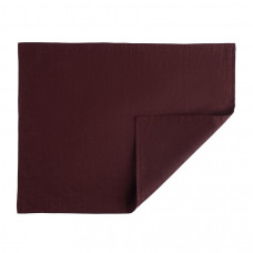 Салфетка под приборы из умягченного льна с декоративной обработкой бордового цвета essential, 35х45